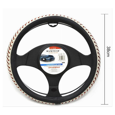 Coprivolante Universale Auto Fodera Copertura Sterzo 38 Cm Decoro Colorato Cv-25