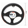 Coprivolante Universale Per Auto Fodera Sterzo 38cm Nero Dettagli Laterali Cv-24