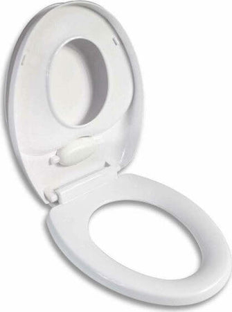 Copriwater-Bianco-Adattatore-Riduttore-Bambini-Tavoletta-Wc-Chiusura-Ammortizzata