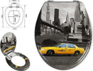 Copriwater-Copri-Sedile-Wc-Bagno-Universale-Cerniere-Acciaio-Taxi-New-York-52974a