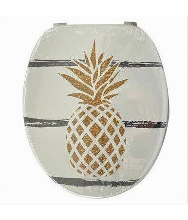 Copriwater Copri Water Sedile Wc Bagno Universale Cerniere Acciaio Ananas 59258