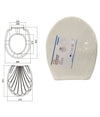 Copriwater Coprivaso Sedile Wc In Plastica Tavoletta Da Bagno Dalia Bianco 87638