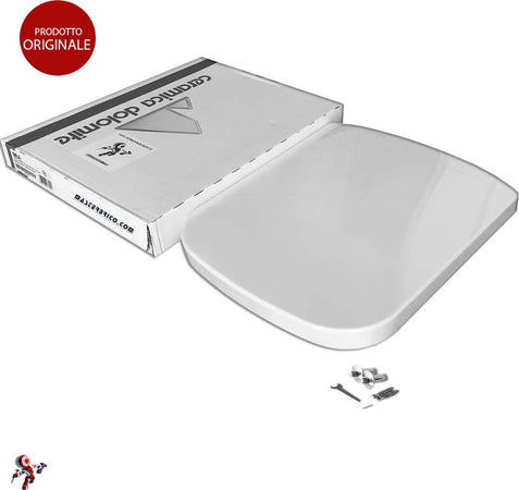 Copriwater-Dolomite-Mia-chiusura-normale-ORIGINALE-in-termoindurente-cerniere-inox-codice-J437900-colore-bianco