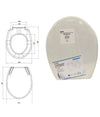Copriwater Sedile Wc Water Bagno In Plastica Magnolia Soft Close Bianco 87632