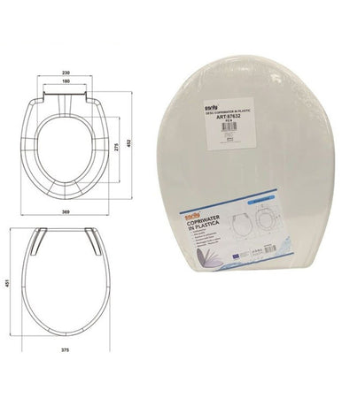 Copriwater Sedile Wc Water Bagno In Plastica Magnolia Soft Close Bianco 87632
