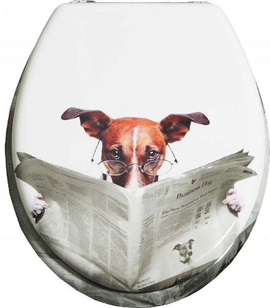 Copriwater Universale Cagnolino Con Occhiali Giornale Arredo Bagno Copri Wc Water Casa e cucina/Bagno/Accessori per il bagno/Accessori per il WC/Copriwater e copri serbatoio per WC Trade Shop italia - Napoli, Commerciovirtuoso.it