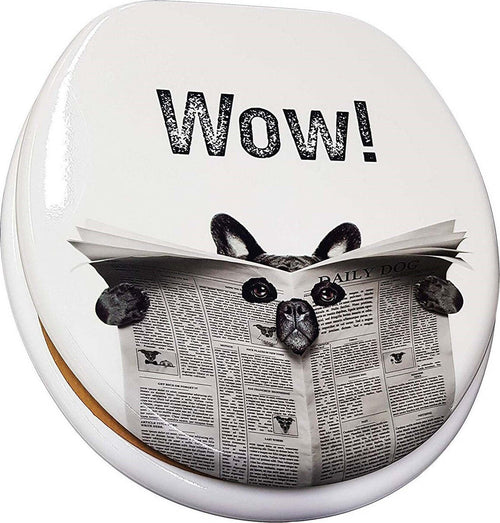 Copriwater-Universale-Cagnolino-Nero-Giornale--69004-Tazza-Bagno-Wc-Water