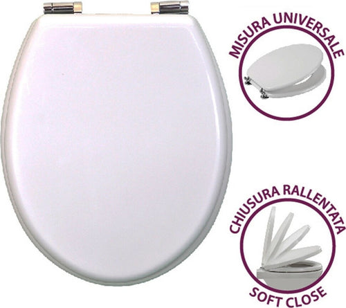 COPRIWATER UNIVERSALE IN LEGNO MDF CHIUSURA RALLENTATA SOFT CLOSE LACCATO BIANCO  Trade Shop italia - Napoli, Commerciovirtuoso.it