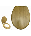 Copriwater Universale In Legno Tavoletta Bagno Wc Cerniere In Acciaio Inox 52953a