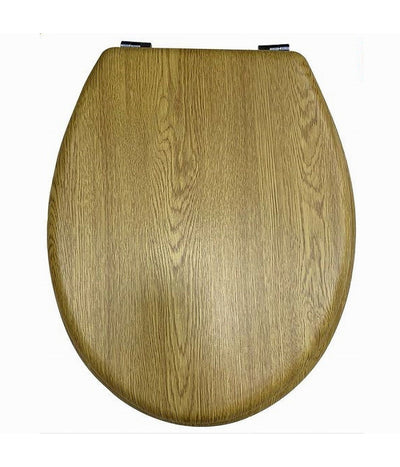 Copriwater Universale In Legno Tavoletta Bagno Wc Cerniere In Acciaio Inox 52953a