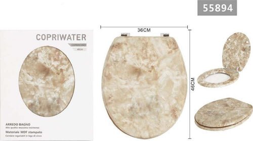 Copriwater Universale In Mdf Stampato Pietra Cerniere Regolabili 46x36cm 55894 Casa e cucina/Bagno/Accessori per il bagno/Accessori per il WC/Copriwater e copri serbatoio per WC Trade Shop italia - Napoli, Commerciovirtuoso.it