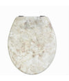 Copriwater Universale Legno Mdf Tavoletta Bagno Wc Marmo Beige Cerniere 52966a