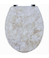 Copriwater Universale Legno Mdf Tavoletta Bagno Wc Marmo Beige Cerniere 52966a