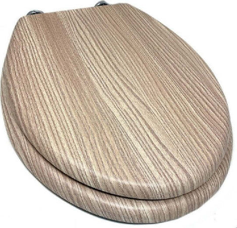Copriwater-Universale-Serigrafato-Tavoletta-Wc-Legno-Rovere-Mdf-Cerniere-44x36cm