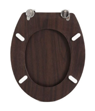 Copriwater Universale Standard Mdf Di Legno 46x36cm Colore Marrone Legno Scuro