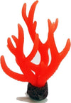 Corallo-In-Silicone-Movimento-Naturale-Rosso-Fluo-Ornamento-Acquario-Decorazioni