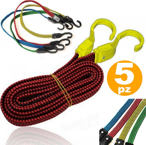 CORDA ELASTICA CON GANCI PER BICI, MOTO, AUTO 5 PEZZI DA 1,5 M X 2 CM Auto e Moto/Accessori per viaggio e trasporto/Cinghie di tensionamento Trade Shop italia - Napoli, Commerciovirtuoso.it