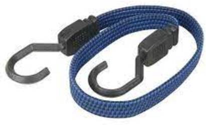 Corda elastica piatta con gancio in acciaio ricoperto in plastica 889 mm silverline