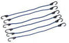 Corde elastiche ammortizzatrici 6 p.zi con ganci in acciaio rivestiti in plastica 900 mm