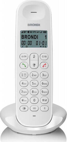 Cordless Telefono Brondi Lotus Bianco Elettronica/Telefonia fissa e accessori/Telefoni analogici Grow Up - Casoria, Commerciovirtuoso.it