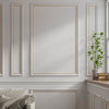 Cornice Bugna Preassemblata per Boiserie in polimeri linea GOLD (filo oro) bianco Avorio 9010 varie dimensioni - Eternal Parquet