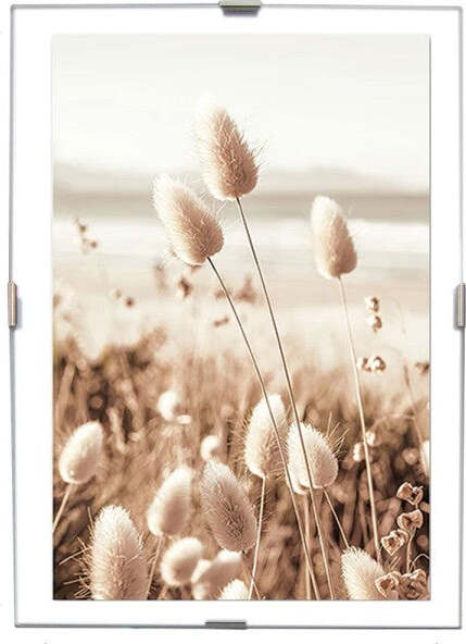 Cornice Portafoto In MDF E Vetro 30x40 Cm – Stile Basic, Colore Argento, Per Parete, Da TemaDecor, Facile Da Appendere, Finitura Liscia, Elegante E Semplice - 3
