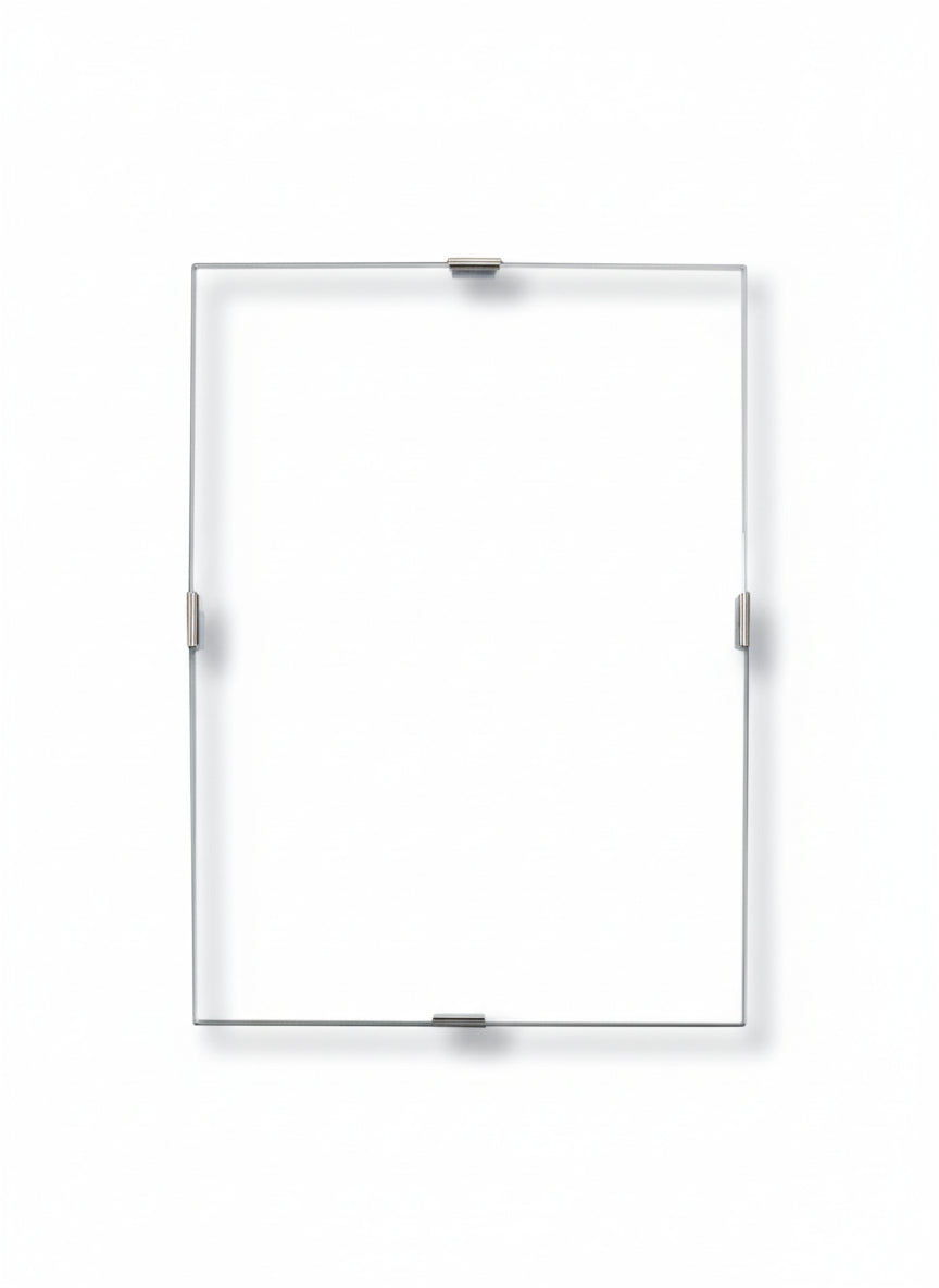 Cornice Portafoto Doppia In MDF E Vetro, 12,7x17,8 Cm, Colore Grigio, Pieghevole A Libro