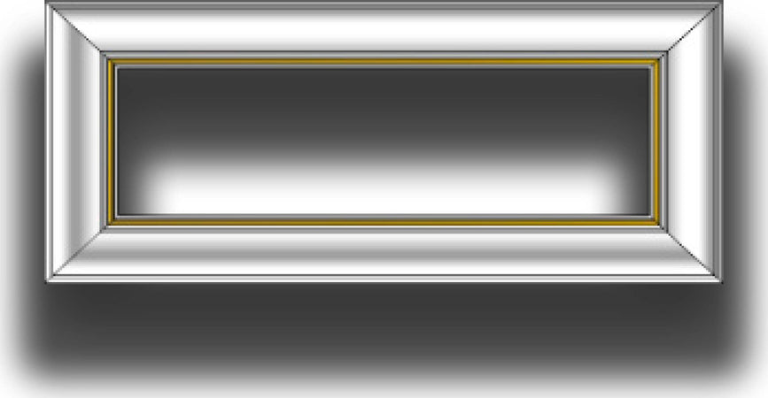 Cornice-Bugna-Preassemblata-per-Boiserie-in-polimeri-linea-GOLD-(filo-oro)-bianco-Avorio-9010-varie-dimensioni