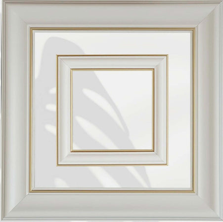 Cornice-Bugna-Preassemblata-per-Boiserie-in-polimeri-linea-GOLD-(filo-oro)-bianco-Avorio-9010-varie-dimensioni