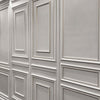 Cornice-Bugna-Preassemblata-per-Boiserie-in-polimeri-linea-GOLD-(filo-oro)-bianco-Avorio-9010-varie-dimensioni