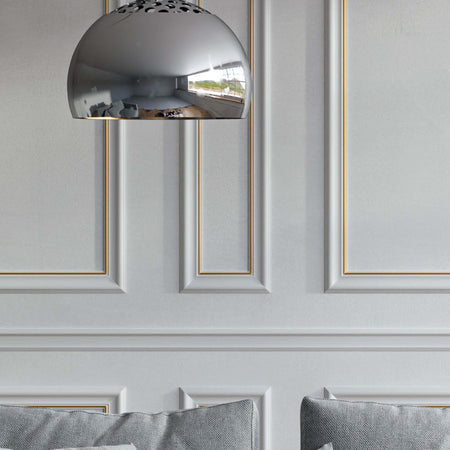 Cornice-Bugna-Preassemblata-per-Boiserie-in-polimeri-linea-GOLD-(filo-oro)-bianco-Avorio-9010-varie-dimensioni