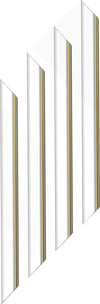 Cornice-Bugna-Preassemblata-per-Boiserie-in-polimeri-linea-GOLD-(filo-oro)-bianco-Avorio-9010-varie-dimensioni