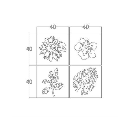 Cornice decorativa natura nero 40x40 cm MT1924181