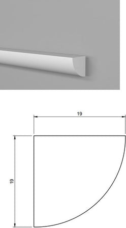 Cornice decorativa per pareti in duropolimero 2000x19x19mm Fai da te/Prodotti per la costruzione/Materiali da costruzione/Pavimenti/Materiali per pavimenti/Battiscopa Led Mall Home - Napoli, Commerciovirtuoso.it