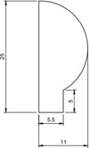 Cornice decorativa per pareti in duropolimero 2000x25x11mm Fai da te/Prodotti per la costruzione/Materiali da costruzione/Pavimenti/Materiali per pavimenti/Battiscopa Led Mall Home - Napoli, Commerciovirtuoso.it