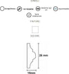 Cornice decorativa per pareti in duropolimero 2000x26x15mm Fai da te/Prodotti per la costruzione/Materiali da costruzione/Pavimenti/Materiali per pavimenti/Battiscopa Led Mall Home - Napoli, Commerciovirtuoso.it