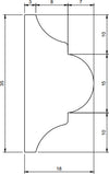 Cornice decorativa per pareti in duropolimero 2000x35x18mm Fai da te/Prodotti per la costruzione/Materiali da costruzione/Pavimenti/Materiali per pavimenti/Battiscopa Led Mall Home - Napoli, Commerciovirtuoso.it
