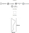Cornice decorativa per pareti in duropolimero 2000x60x20mm Fai da te/Prodotti per la costruzione/Materiali da costruzione/Pavimenti/Materiali per pavimenti/Battiscopa Led Mall Home - Napoli, Commerciovirtuoso.it