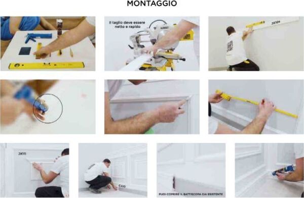 Cornice decorativa per pareti in duropolimero 2000x60x20mm Fai da te/Prodotti per la costruzione/Materiali da costruzione/Pavimenti/Materiali per pavimenti/Battiscopa Led Mall Home - Napoli, Commerciovirtuoso.it