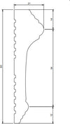 Cornice decorativa per pareti in duropolimero 2000x80x21mm Fai da te/Prodotti per la costruzione/Materiali da costruzione/Pavimenti/Materiali per pavimenti/Battiscopa Led Mall Home - Napoli, Commerciovirtuoso.it