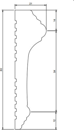 Cornice decorativa per pareti in duropolimero 2000x80x21mm Fai da te/Prodotti per la costruzione/Materiali da costruzione/Pavimenti/Materiali per pavimenti/Battiscopa Led Mall Home - Napoli, Commerciovirtuoso.it