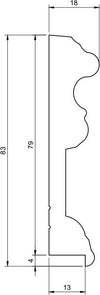 Cornice decorativa per pareti in duropolimero 2000x83x19mm Fai da te/Prodotti per la costruzione/Materiali da costruzione/Pavimenti/Materiali per pavimenti/Battiscopa Led Mall Home - Napoli, Commerciovirtuoso.it