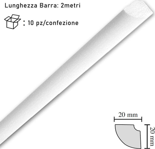 Cornice-in-polistirolo-mm20x20x2mt.-mod.H15-confezione-da-10-barre