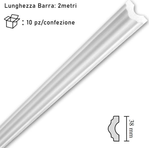 Cornice-in-polistirolo-mm38x2mt.-mod.I40-confezione-da-10-barre
