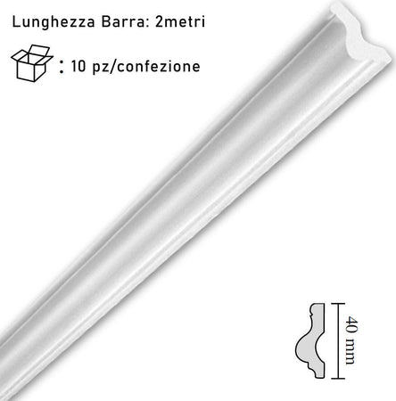 Cornice-in-polistirolo-mm40x2mt.-mod.V40-confezione-da-10-barre