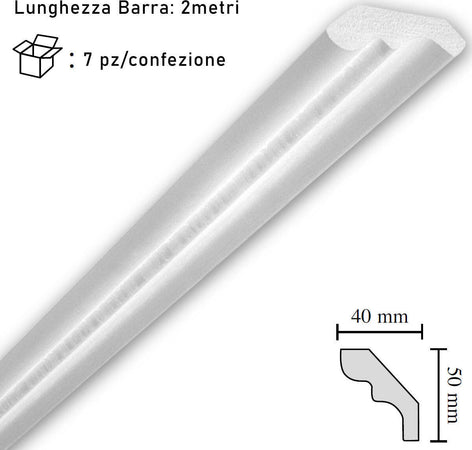 Cornice-in-polistirolo-mm40x50x2mt.-mod.D50-confezione-da-7-barre