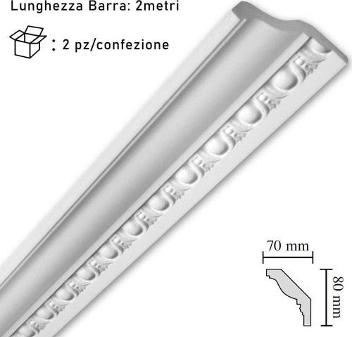 Cornice-in-polistirolo-mm70x80x2mt.-mod.G4-confezione-da-2-barre