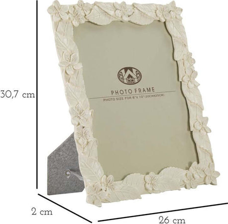 Cornice Leaf Cream Cm 26X2X30,7 (Misura Interna Cm 20X25) Casa e cucina/Decorazioni per interni/Album fotografici cornici e accessori/Cornici foto/Cornici da parete e da tavolo Led Mall Home - Napoli, Commerciovirtuoso.it