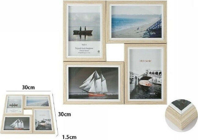 Cornice Multifoto Parete Muro 4 Foto Porta Fotografie Portafoto Legno Casa, arredamento e bricolage > Accessori Casa > Cornici e Portafoto Trade Shop italia - Napoli, Commerciovirtuoso.it