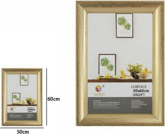 Cornice-Per-Foto-Fotografie-Quadri-Tele-Dimensioni-50-X-60-Cm-Dorata